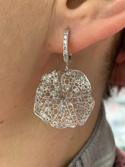 *Серьги  Белый Фианит арт. ORFIOREG-547 вес 5,97 г - фото 197303 *Серьги  Белый Фианит арт. ORFIOREG-547 вес 5,97 г - фото 197303