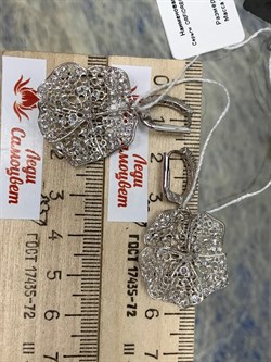 *Серьги  Белый Фианит арт. ORFIOREG-547 вес 5,97 г - фото 197306 *Серьги  Белый Фианит арт. ORFIOREG-547 вес 5,97 г - фото 197306