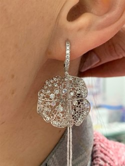 *Серьги  Белый Фианит арт. ORFIOREG-547 вес 5,97 г - фото 197307 *Серьги  Белый Фианит арт. ORFIOREG-547 вес 5,97 г - фото 197307