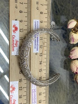 *Браслет р.18-20 Белый Фианит арт. BR1G-262 вес 8,65 г - фото 197321