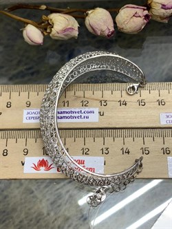 *Браслет р.18-20 Белый Фианит арт. BR1G-262 вес 8,65 г - фото 197323
