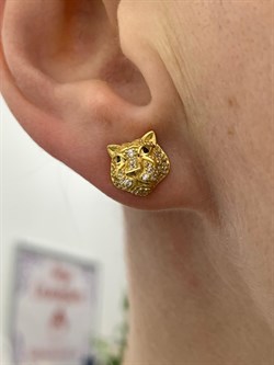 *Серьги Пусеты Тигры Фианит арт. OR09899-208 вес 3,03 г - фото 197353 *Серьги Пусеты Тигры Фианит арт. OR09899-208 вес 3,03 г - фото 197353