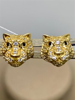*Серьги Пусеты Тигры Фианит арт. OR09899-208 вес 3,03 г - фото 197354 *Серьги Пусеты Тигры Фианит арт. OR09899-208 вес 3,03 г - фото 197354