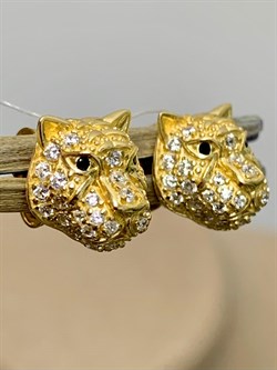 *Серьги Пусеты Тигры Фианит арт. OR09899-208 вес 3,03 г - фото 197355 *Серьги Пусеты Тигры Фианит арт. OR09899-208 вес 3,03 г - фото 197355