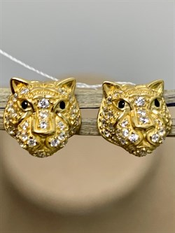 *Серьги Пусеты Тигры Фианит арт. OR09899-208 вес 3,03 г - фото 197356 *Серьги Пусеты Тигры Фианит арт. OR09899-208 вес 3,03 г - фото 197356