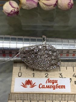 *Кольцо р.17 Белый Фианит арт. ANOVALEG-164 вес 4,81 г - фото 197411