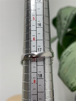 *Кольцо р.17 Белый Фианит арт. ANOVALEG-164 вес 4,81 г - фото 197424