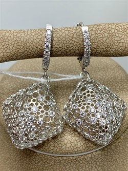 *Серьги Белый Фианит арт. ORQUADRG-468 вес 4,92 г - фото 197427 *Серьги Белый Фианит арт. ORQUADRG-468 вес 4,92 г - фото 197427