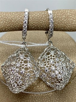 *Серьги Белый Фианит арт. ORQUADRG-468 вес 4,92 г - фото 197428 *Серьги Белый Фианит арт. ORQUADRG-468 вес 4,92 г - фото 197428