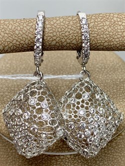 *Серьги Белый Фианит арт. ORQUADRG-468 вес 4,92 г - фото 197429 *Серьги Белый Фианит арт. ORQUADRG-468 вес 4,92 г - фото 197429