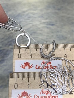 *Серьги Конго Белый Фианит арт. OR09964RH-337 вес 7,98 г - фото 197453 *Серьги Конго Белый Фианит арт. OR09964RH-337 вес 7,98 г - фото 197453