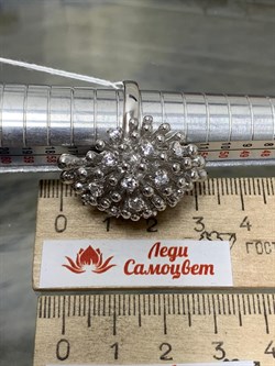 *Кольцо р.17,25 Белый Фианит арт. FANRIC2-348 вес 21,57 г - фото 197560