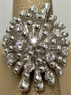 *Кольцо р.17,25 Белый Фианит арт. FANRIC2-348 вес 21,57 г - фото 197565