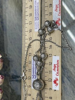 *Колье р.45 Шары арт. FCL1PL-195 вес 18,61 г - фото 197610