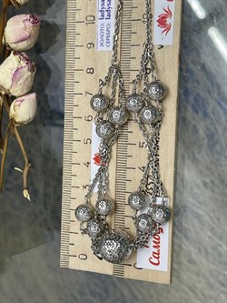 *Колье р.45 Шары арт. FCL1PL-195 вес 18,61 г - фото 197614