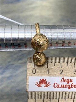 *Кольцо р.18,5 Шары арт. FANDOP2PL-Y-796 вес 6,4 г - фото 197619 *Кольцо р.18,5 Шары арт. FANDOP2PL-Y-796 вес 6,4 г - фото 197619