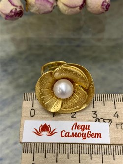 *Кольцо р.17 Цветок Белый Жемчуг арт. SIT-AN090805-3-YAU-884 Вес 9.34 г - фото 197644 *Кольцо р.17 Цветок Белый Жемчуг арт. SIT-AN090805-3-YAU-884 Вес 9.34 г - фото 197644