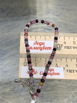 *Браслет р.19-24 д.3-4 Турмалин Микс Бразилия арт: 089553-19р-3 - фото 198078