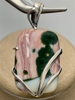 *Подвеска Океаническая Яшма Мадагаскар арт. 1910-399 Вес 6,8 г - фото 198101