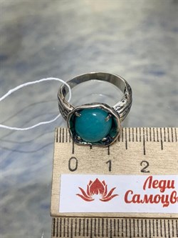 *Кольцо р.18 Амазонит арт. 1890-129 Вес 5,7 - фото 198106 *Кольцо р.18 Амазонит арт. 1890-129 Вес 5,7 - фото 198106