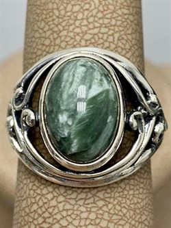 *Кольцо р.19,5 Серафинит арт. 1756-670 Вес 7,34 г - фото 198157