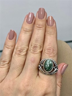 *Кольцо р.19,5 Серафинит арт. 1756-670 Вес 7,34 г - фото 198158 *Кольцо р.19,5 Серафинит арт. 1756-670 Вес 7,34 г - фото 198158