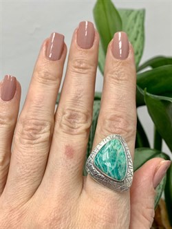 *Кольцо р.17,5 Амазонит Перу арт. 1865-012 Вес 5,9 г - фото 198180 *Кольцо р.17,5 Амазонит Перу арт. 1865-012 Вес 5,9 г - фото 198180