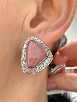 *Серьги Родонит Урал арт. 1865-036 Вес 10,89 г - фото 198206