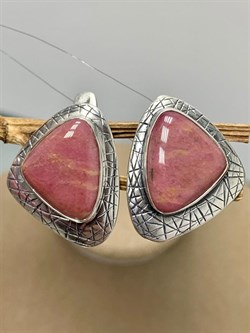 *Серьги Родонит Урал арт. 1865-036 Вес 10,89 г - фото 198209