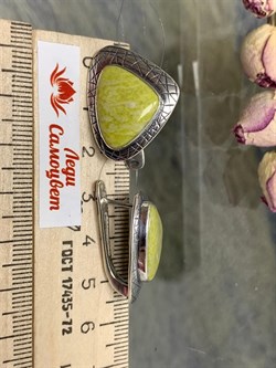 *Серьги Лизардит Урал арт. 1865-029 Вес 9,93 г - фото 198215 *Серьги Лизардит Урал арт. 1865-029 Вес 9,93 г - фото 198215