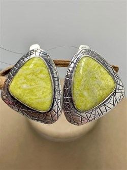 *Серьги Лизардит Урал арт. 1865-029 Вес 9,93 г - фото 198217 *Серьги Лизардит Урал арт. 1865-029 Вес 9,93 г - фото 198217