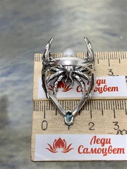 *Кольцо р.17,5 Белый Жемчуг арт. к10067-663 вес 10,28 г - фото 198223 *Кольцо р.17,5 Белый Жемчуг арт. к10067-663 вес 10,28 г - фото 198223