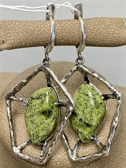 *Серьги Змеевик арт. 1958-258 Вес 16,65 г - фото 198241