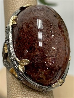 *Кольцо р.18 Авантюрин в Кварце Якутия АРТ 44789, (ВЕС 28,7 Г) - фото 198434 *Кольцо р.18 Авантюрин в Кварце Якутия АРТ 44789, (ВЕС 28,7 Г) - фото 198434