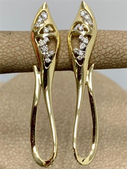 *Серьги Белый Бр цв Лимонное арт 2-308468-00-00-018 вес 4,08 г - фото 198609 *Серьги Белый Бр цв Лимонное арт 2-308468-00-00-018 вес 4,08 г - фото 198609