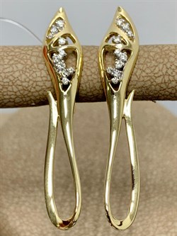 *Серьги Белый Бр цв Лимонное арт 2-308468-00-00-018 вес 4,08 г - фото 198611 *Серьги Белый Бр цв Лимонное арт 2-308468-00-00-018 вес 4,08 г - фото 198611