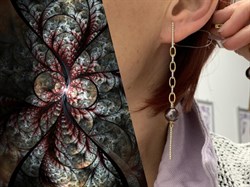 *Серьги Черный Жемчуг Морской д.9,5-10 цв Лимонное арт 2-308061-00-23-747 вес 7,1 г - фото 198635 *Серьги Черный Жемчуг Морской д.9,5-10 цв Лимонное арт 2-308061-00-23-747 вес 7,1 г - фото 198635