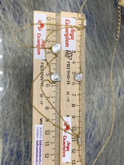 *Колье 45-50 Белый Жемчуг Барокко цв Лимонное арт 6-360444-00-28-165 вес 6,69 г - фото 198661 *Колье 45-50 Белый Жемчуг Барокко цв Лимонное арт 6-360444-00-28-165 вес 6,69 г - фото 198661