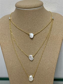 *Колье 45-50 Белый Жемчуг Барокко цв Лимонное арт 6-360444-00-28-165 вес 6,69 г - фото 198662 *Колье 45-50 Белый Жемчуг Барокко цв Лимонное арт 6-360444-00-28-165 вес 6,69 г - фото 198662