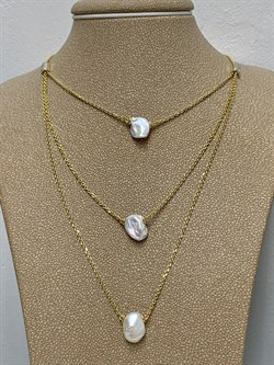 *Колье 45-50 Белый Жемчуг Барокко цв Лимонное арт 6-360444-00-28-165 вес 6,69 г - фото 198663 *Колье 45-50 Белый Жемчуг Барокко цв Лимонное арт 6-360444-00-28-165 вес 6,69 г - фото 198663