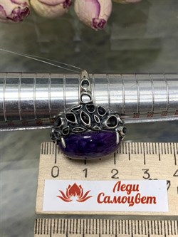 *Кольцо р.18 Брусничка Чароит арт. 1717-861 Вес 7,31 г - фото 198712