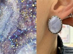 *Серьги Брусничка Сапфирин арт. 1717(Агат)-535 Вес 11,88 г - фото 198746 *Серьги Брусничка Сапфирин арт. 1717(Агат)-535 Вес 11,88 г - фото 198746