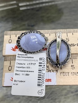 *Серьги Брусничка Сапфирин арт. 1717(Агат)-535 Вес 11,88 г - фото 198750 *Серьги Брусничка Сапфирин арт. 1717(Агат)-535 Вес 11,88 г - фото 198750