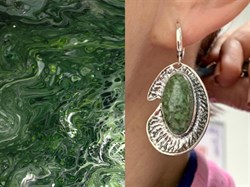 *Серьги Жадеит арт. 10009-847 Вес 15,76 г - фото 198777 *Серьги Жадеит арт. 10009-847 Вес 15,76 г - фото 198777