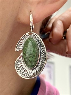 *Серьги Жадеит арт. 10009-847 Вес 15,76 г - фото 198778 *Серьги Жадеит арт. 10009-847 Вес 15,76 г - фото 198778