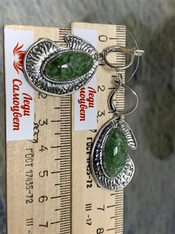 *Серьги Жадеит арт. 10009-847 Вес 15,76 г - фото 198781 *Серьги Жадеит арт. 10009-847 Вес 15,76 г - фото 198781