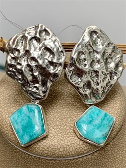 *Серьги Амазонит Перу арт. 10022-722 Вес 13,83 г - фото 198824 *Серьги Амазонит Перу арт. 10022-722 Вес 13,83 г - фото 198824