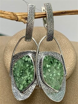 *Серьги Жадеит арт. 10029-938 Вес 15,96 г - фото 198860 *Серьги Жадеит арт. 10029-938 Вес 15,96 г - фото 198860