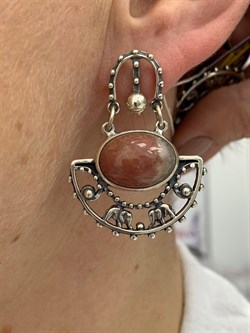 *Серьги Слоны Яшма арт. 1276-170 Вес 17,8 г - фото 198863 *Серьги Слоны Яшма арт. 1276-170 Вес 17,8 г - фото 198863