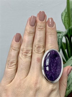 *Кольцо р.18 Чароит арт. 1571-155 Вес 14,6 г - фото 198880 *Кольцо р.18 Чароит арт. 1571-155 Вес 14,6 г - фото 198880